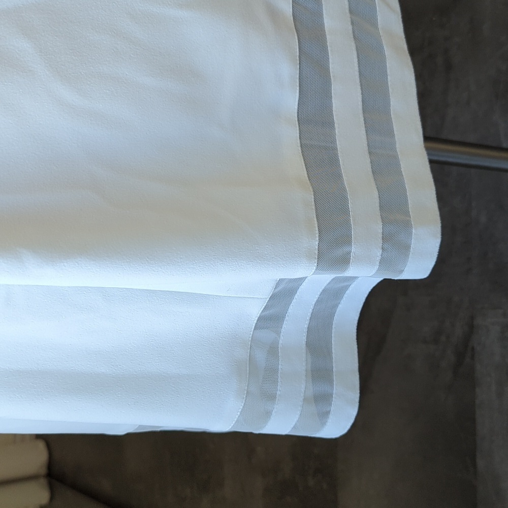 NEW Calvin Klein Short Sleeve Fit & Flare Stripe Hem Dress White 18W preppy - Picture 6 of 13